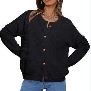 Black/Gold Buttoned Sweater